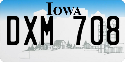 IA license plate DXM708