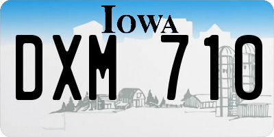 IA license plate DXM710