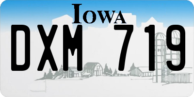 IA license plate DXM719