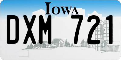 IA license plate DXM721