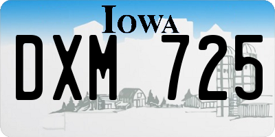 IA license plate DXM725