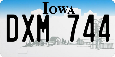 IA license plate DXM744