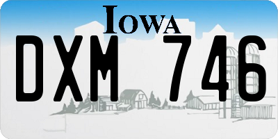 IA license plate DXM746