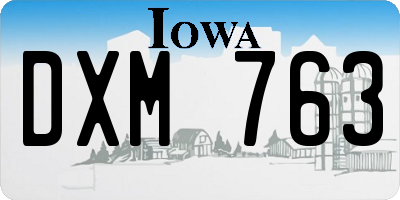 IA license plate DXM763