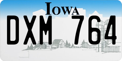 IA license plate DXM764