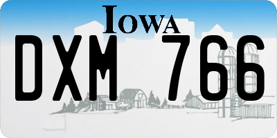 IA license plate DXM766