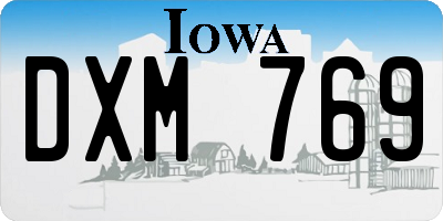 IA license plate DXM769