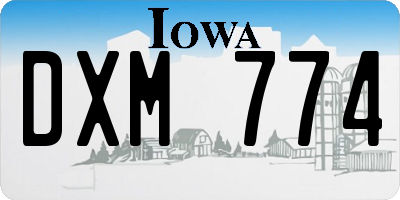 IA license plate DXM774