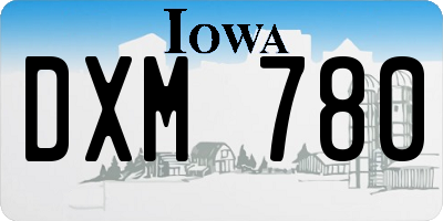 IA license plate DXM780