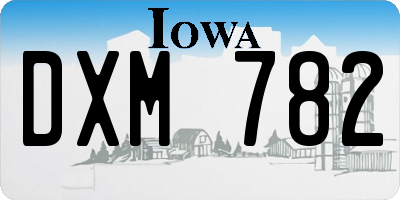 IA license plate DXM782