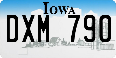 IA license plate DXM790