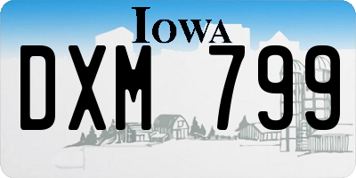 IA license plate DXM799