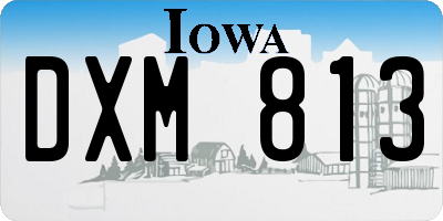 IA license plate DXM813