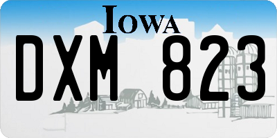 IA license plate DXM823