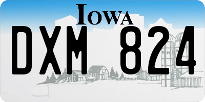 IA license plate DXM824