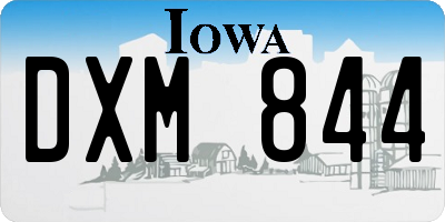 IA license plate DXM844