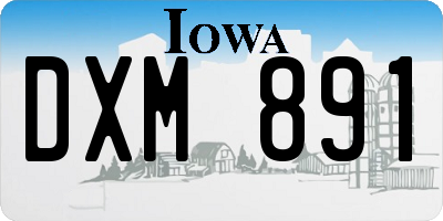 IA license plate DXM891