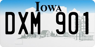 IA license plate DXM901