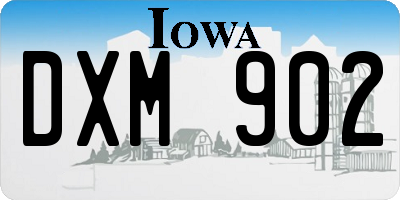 IA license plate DXM902
