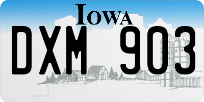 IA license plate DXM903