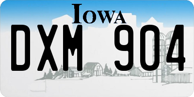 IA license plate DXM904