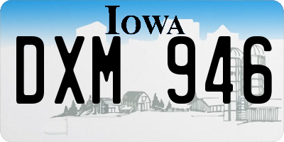 IA license plate DXM946