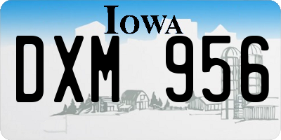 IA license plate DXM956