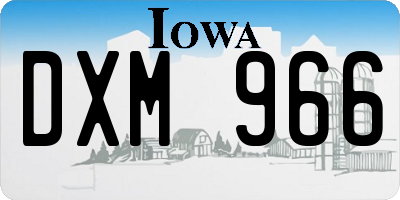 IA license plate DXM966