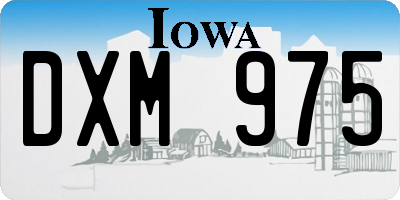 IA license plate DXM975
