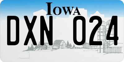 IA license plate DXN024