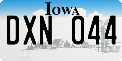 IA license plate DXN044