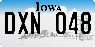 IA license plate DXN048