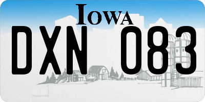 IA license plate DXN083