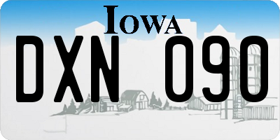 IA license plate DXN090