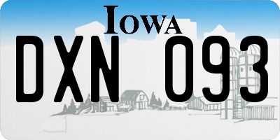 IA license plate DXN093