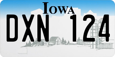 IA license plate DXN124