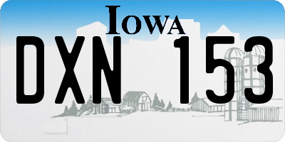 IA license plate DXN153