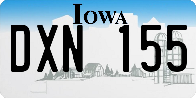 IA license plate DXN155