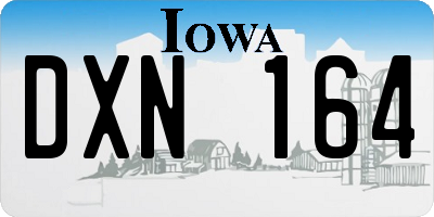 IA license plate DXN164
