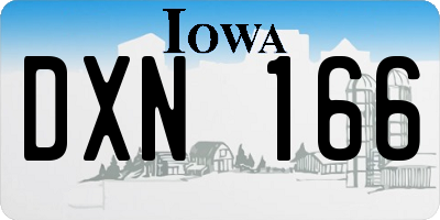 IA license plate DXN166