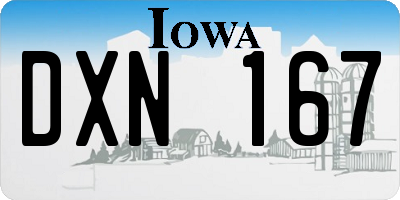 IA license plate DXN167