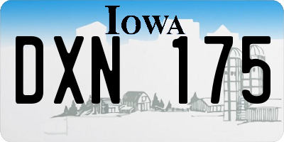 IA license plate DXN175