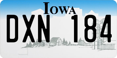 IA license plate DXN184