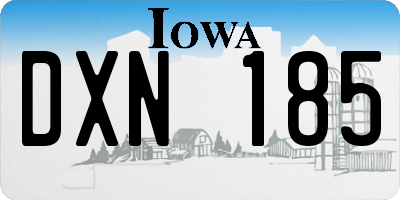 IA license plate DXN185