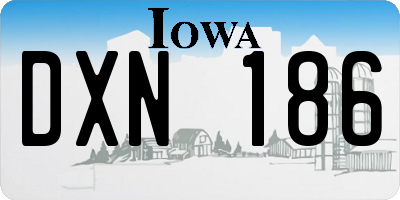 IA license plate DXN186