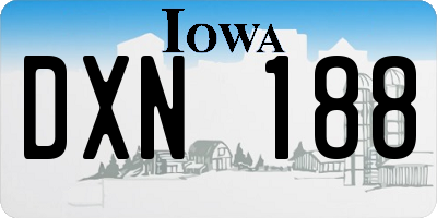 IA license plate DXN188