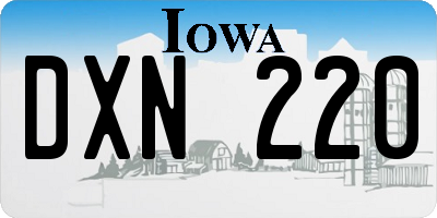 IA license plate DXN220