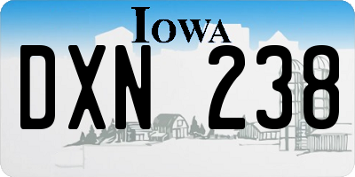 IA license plate DXN238