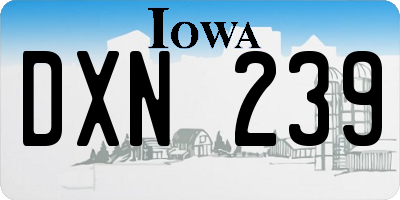 IA license plate DXN239