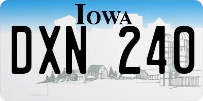 IA license plate DXN240